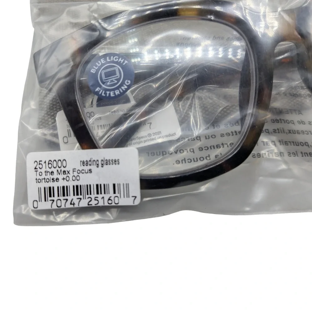 Peepers To the Max Focus Blue Light Filtering Glasses Tortoise +0.00‎ 2516000